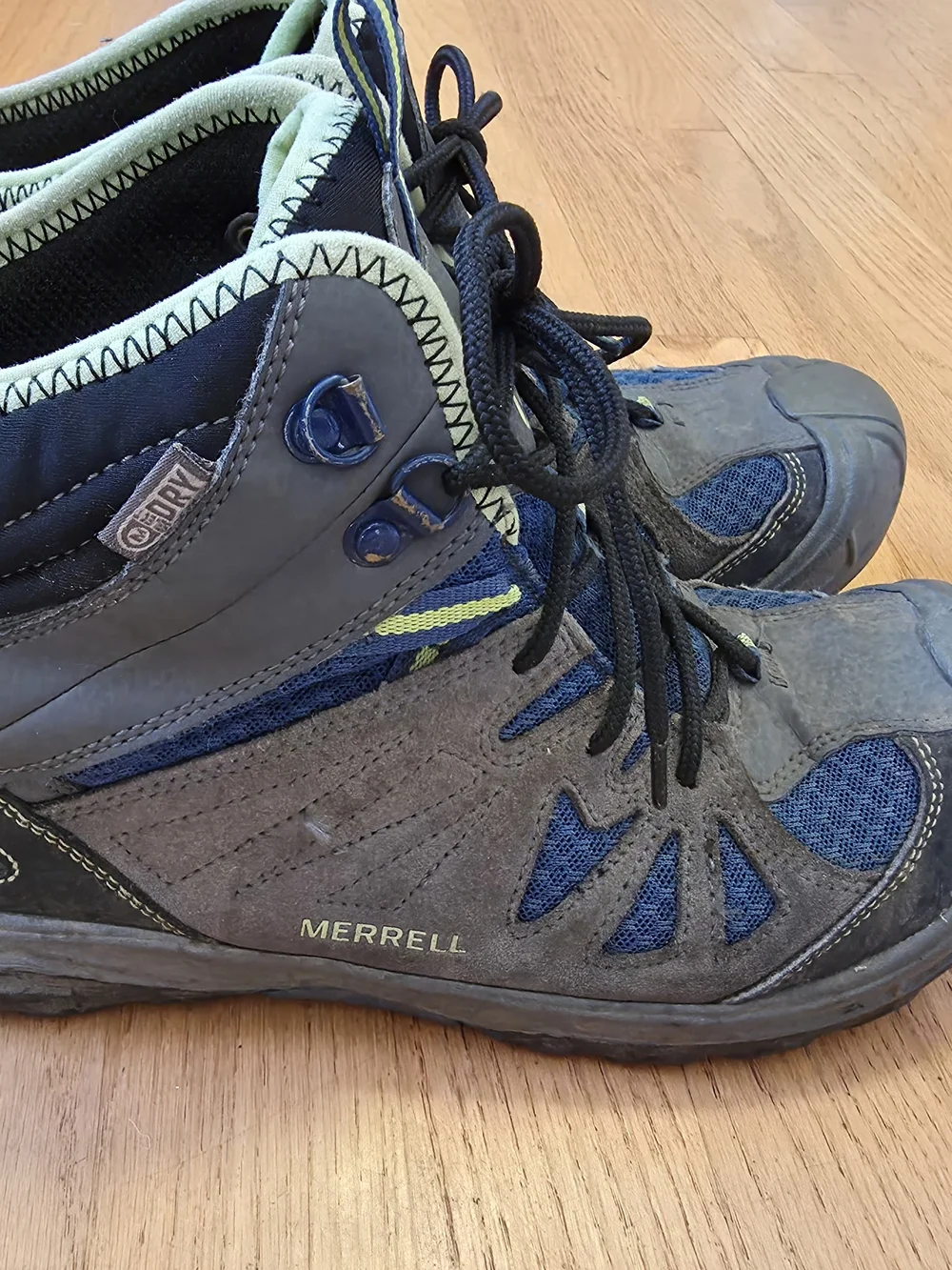 Merrell Kids Blue and Gray Hiking Boots Size 7